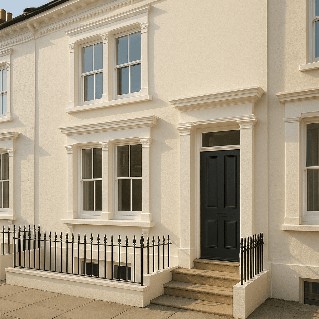 Painters & Decorators working on a UK residential street